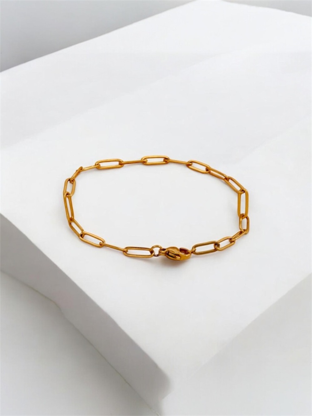 Paperclip Chain Bracelet NWT 18KT Gold Plated